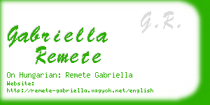 gabriella remete business card
